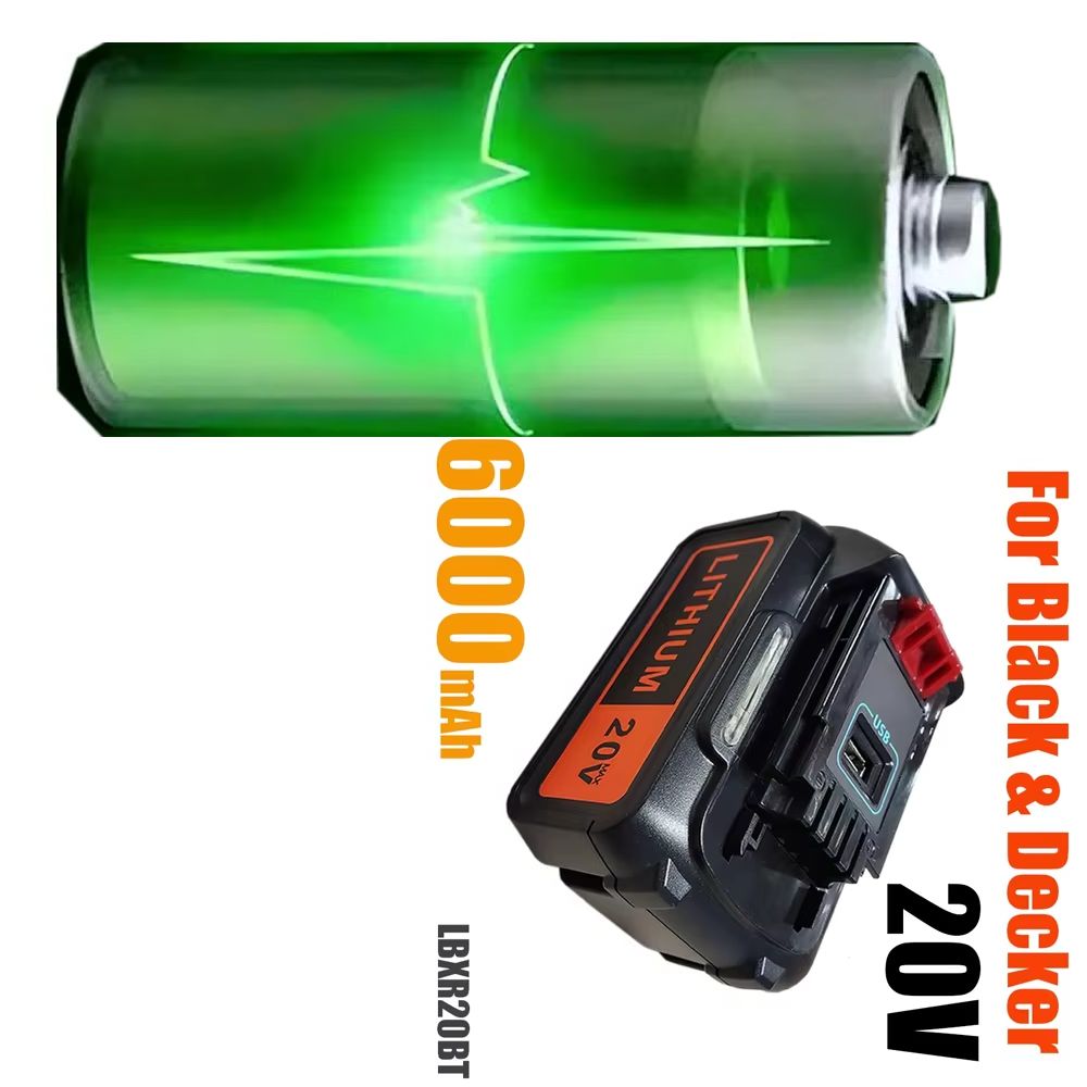 Black+Decker Tool Cordless - แบตเตอรี่ 6Ah/10Ah 18V 8.0Ah BL2018 Black