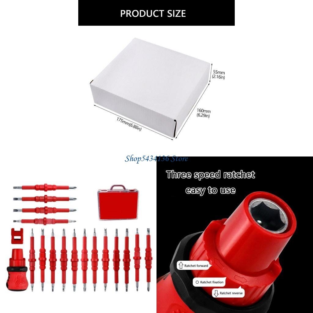 Home Improvement Cast - H7ed Professional 34 Piece Ratcheting ไขควงชุดสำหรับโครงการ