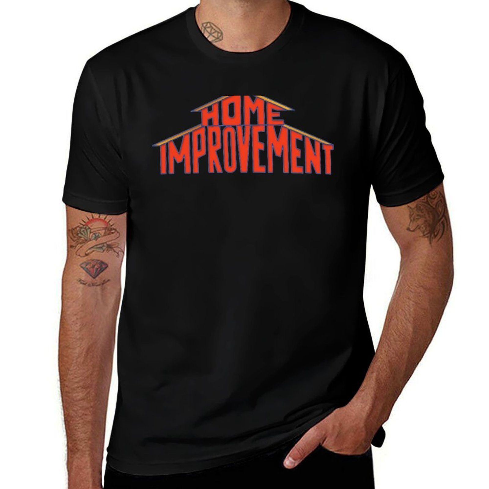 Home Improvement Logo - โลโก้การปรับปรุงบ้าน เสื้อยืดยุค 90 เสื้อยืดกีฬาฤดูร้อนแบบแห้งเร็ว
