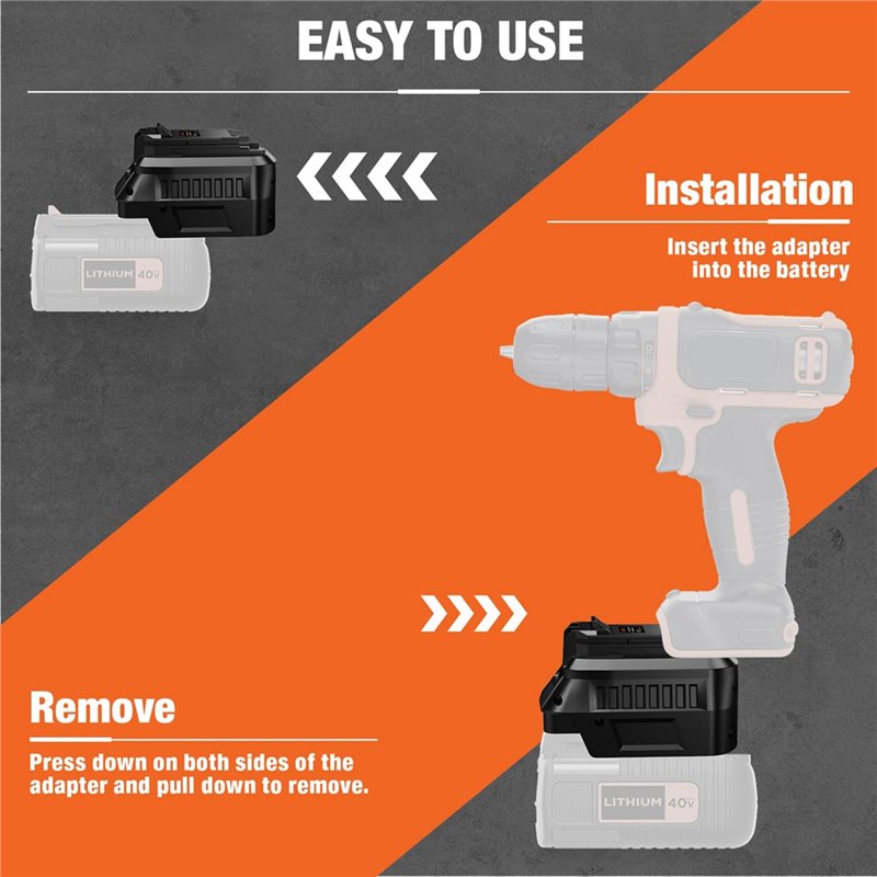 【แนะนำ】อะแดปเตอร์แบตเตอรี่สำหร - Black+Decker Tool Cordless บทวิจารณ์และราคา