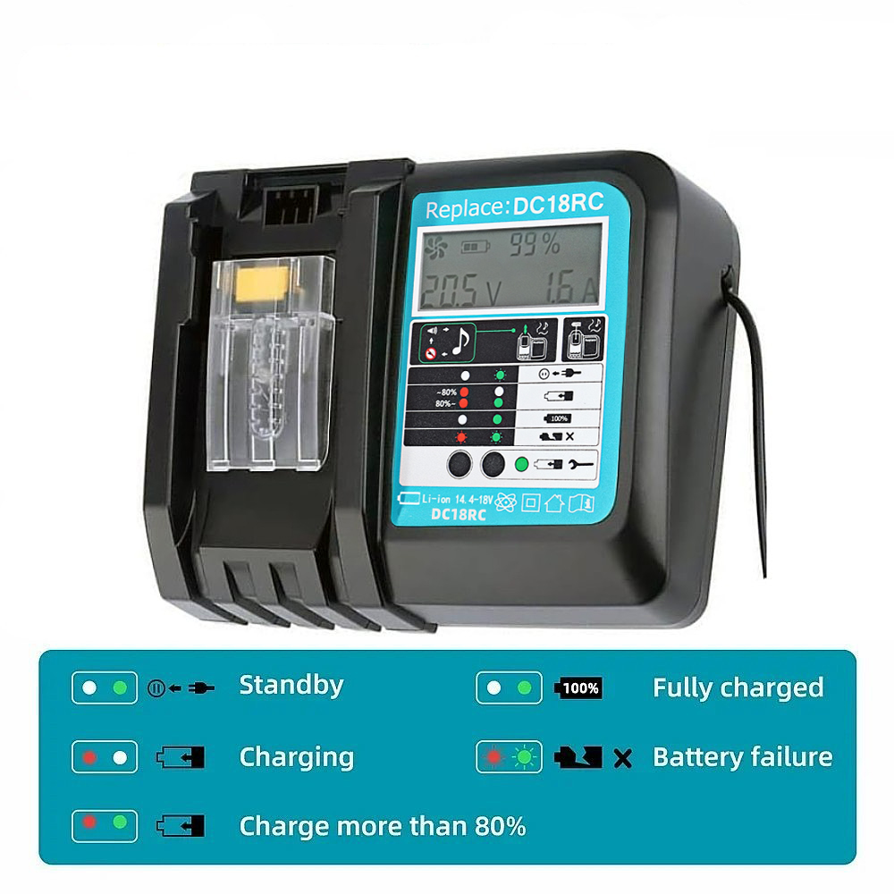 DC18RC ชาร์จเร็วพร้อมพัดลมแบตเ - Makita Drill Hp1640 บทวิจารณ์และราคา